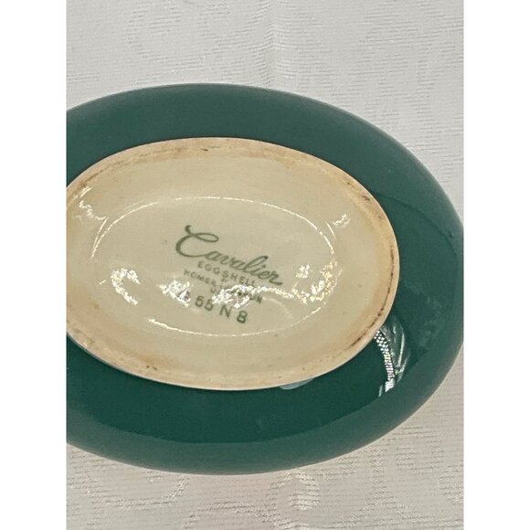 Cavalier Eggshell Homer Laughlin Creamer Green‎ Floral Gold Trim Porcelain - Picture 5 of 6